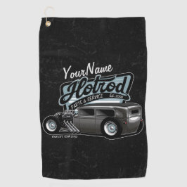 スエデパーソナライズされたセダン改造スピードショップガレージ ゴルフタオル