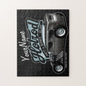 スエデパーソナライズされたセダン改造スピードショップガレージ ジグソーパズル (縦)