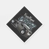 スエデパーソナライズされたセダン改造スピードショップガレージ スタンダードランチョンナプキン (角)