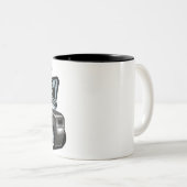 スエデパーソナライズされたセダン改造スピードショップガレージ ツートーンマグカップ (正面右)