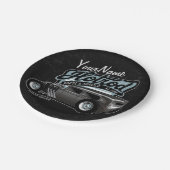 スエデパーソナライズされたセダン改造スピードショップガレージ ペーパープレート (アングル)