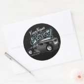 スエデパーソナライズされたセダン改造スピードショップガレージ ラウンドシール (封筒)