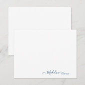 スエレガントガーリークリプトネービーブルー ノートカード (正面/裏面)