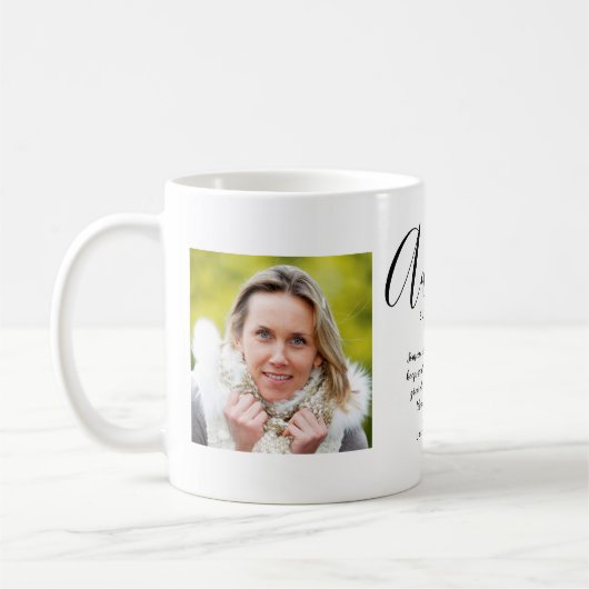 スエレガントクリガーリープトアンティ引用文写真 コーヒーマグカップ (左)