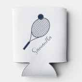 スエレガントトモダンニスプレーパーソナライズされたヤ 缶クーラー (裏面)