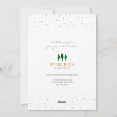 スエレガントノーフレークシーズンの挨拶ビジネス シーズンカード (裏面)