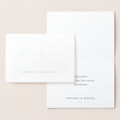 スエレガントモダンクリッ結婚ト・サンキュー・シルバー 箔カード (ディスプレー)