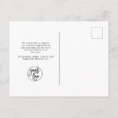 スエレガントモダンクリプト金ゴールド雪企業の片 シーズンポストカード (裏面)