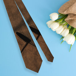 スエードコート革の外観・両面 ネクタイ