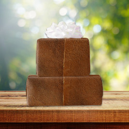 スエードミックスフェイクレザー ラッピングペーパー