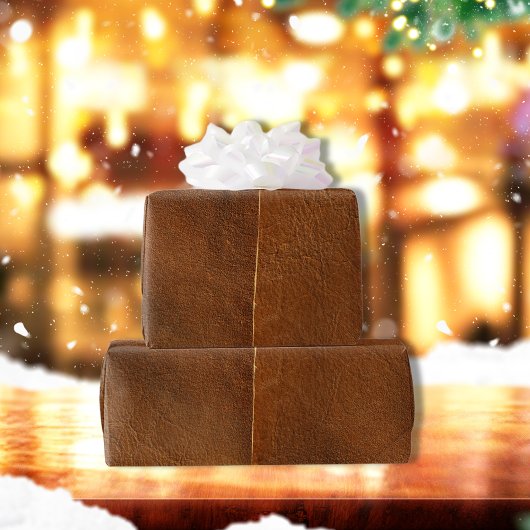 スエードミックスフェイクレザー ラッピングペーパー