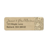 スエード調と輝くペュータ調の返信先ラベル ラベル (正面)