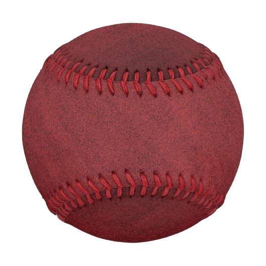 スエード風の赤いバーガン風のつや消し織物 野球ボール (裏面)