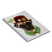 スエームパンクボウリングをする人、 クリケットの投手帽子でパグ ノートブック (右側)