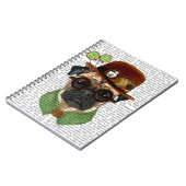 スエームパンクボウリングをする人、 クリケットの投手帽子でパグ ノートブック (左側)