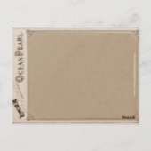 スエームパンク飛んでいるフィッシュシーシップ ポストカード (裏面)