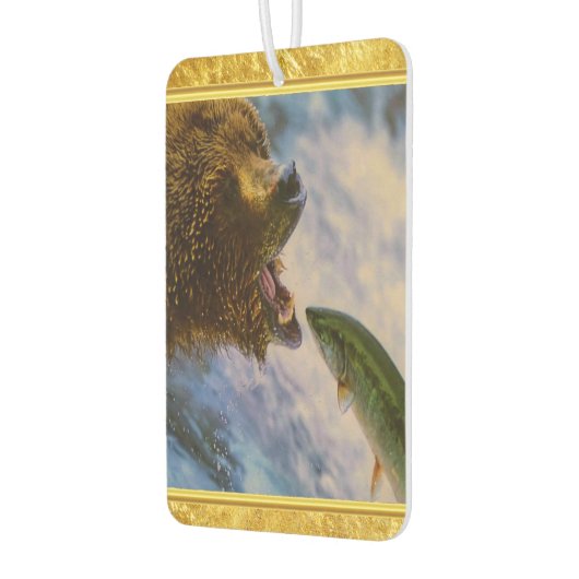 スエールヘッドサケが白熊の口に飛び込む カーエアーフレッシュナー (左)