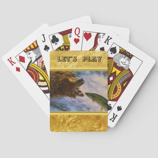 スエールヘッドサケが白熊の口に飛び込む トランプ (裏面)