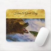 スエールヘッドサケが白熊の口に飛び込む マウスパッド (マウス)