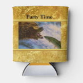 スエールヘッドサケが白熊の口に飛び込む 缶クーラー (正面)