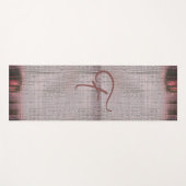 スエ自然ードピンクレッドフェード織りキャンバス ヨガマット (正面(横))