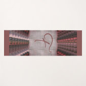 スエ自然ードピンクレッドフェード織りキャンバス ヨガマット (正面(横))