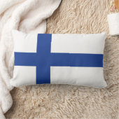 スオミフィンランド国旗の枕 ランバークッション (ブランケット)