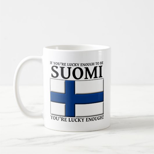 スオミ系フィンランド人でラッキー マグカップ (左)