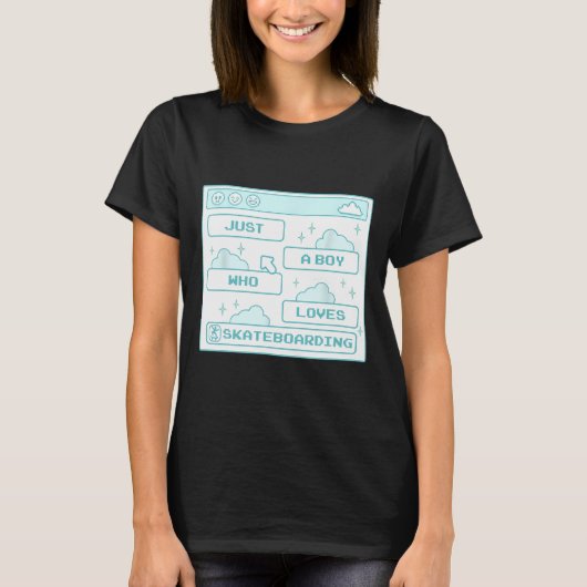 スカが好きなPCゲーマー男子 Tシャツ (正面)