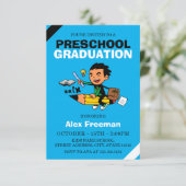 スカイおもしろいブルーボーイプリスクール卒業 招待状 (スタンド正面)