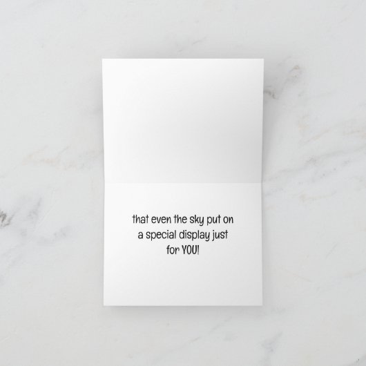 スカイがあなたの誕生日の"特別なディスプレイ"に置いた カード (内部)