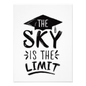 スカイが限界の巧妙な卒業キャプションかわいい フォトプリント (正面)