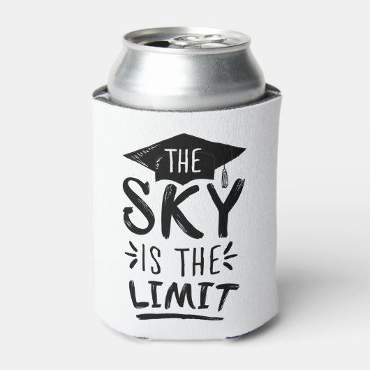スカイが限界の巧妙な卒業キャプションかわいい 缶クーラー (缶正面)