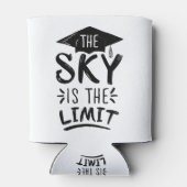 スカイが限界の巧妙な卒業キャプションかわいい 缶クーラー (裏面)