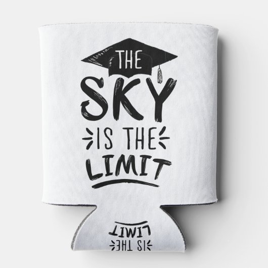 スカイが限界の巧妙な卒業キャプションかわいい 缶クーラー (裏面)