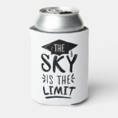 スカイが限界の巧妙な卒業キャプションかわいい 缶クーラー (缶裏面)