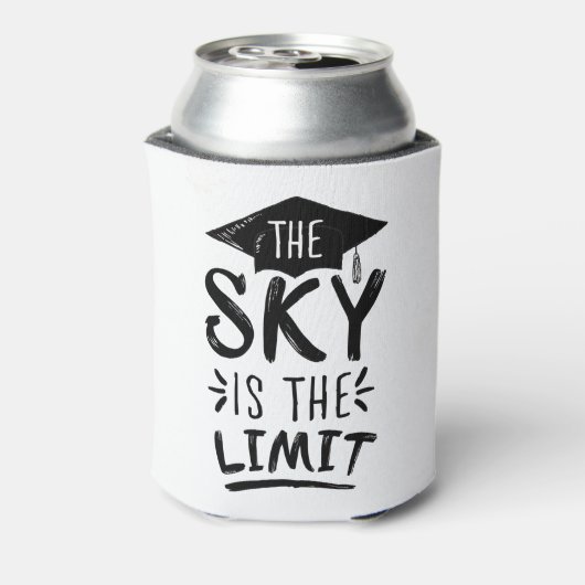 スカイが限界の巧妙な卒業キャプションかわいい 缶クーラー (缶裏面)