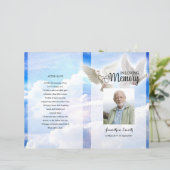 スカイと鳩の葬儀プログラムテンプレート (スタンド正面)