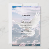 スカイと鳩の葬儀祈りの言葉カードテンプレート (裏面)