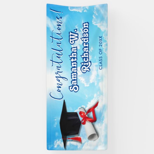 スカイは限界おめでとうハッピーエクシデーションパーティー 横断幕 (縦)