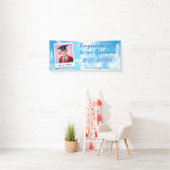 スカイは限界おめでとう写真卒業パーティー 横断幕 (インサイチュ)