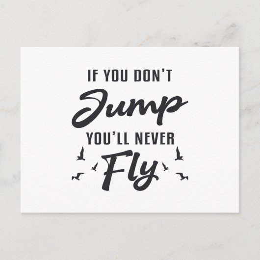 スカイもしダイバー飛ばない飛ばなカッコいいい ポストカード (正面)