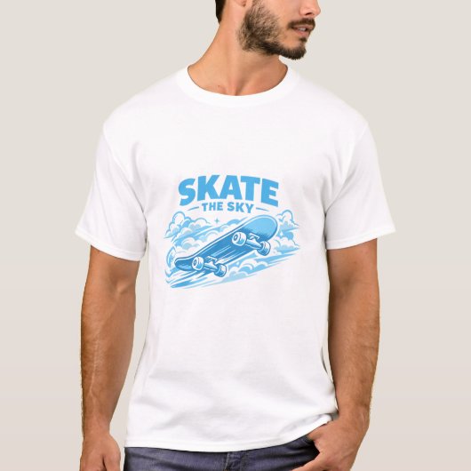 スカイを滑れ – ブルードリフト Tシャツ (正面)