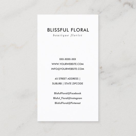 スカイアクアブルークラフトブラックセラミックジオメトリック 名刺 (裏面)