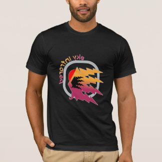 スカイインテリアライトニングバーストデザイン - レトログラデーション Tシャツ