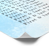 スカイウォーターカラー洗浄とエレガントな結婚式 ポスター (角)