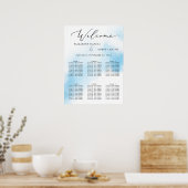 スカイウォーターカラー洗浄とエレガントな結婚式 ポスター (キッチン)