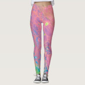 スカイオンヴィーナスコーラルピンク銀河系アクリルポーティング レギンス (正面)