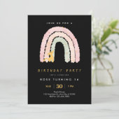 スカイカラフルレインボー誕生日 招待状 (スタンド正面)