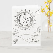 スカイカードの円 カード (黄色い花)